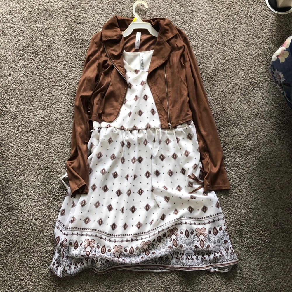 Girls dress +cardigan